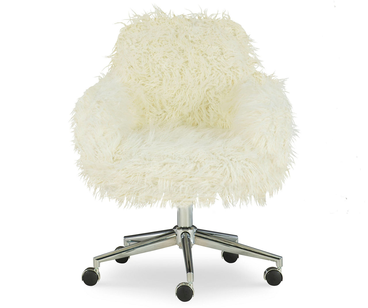 Big white fluffy chair discount