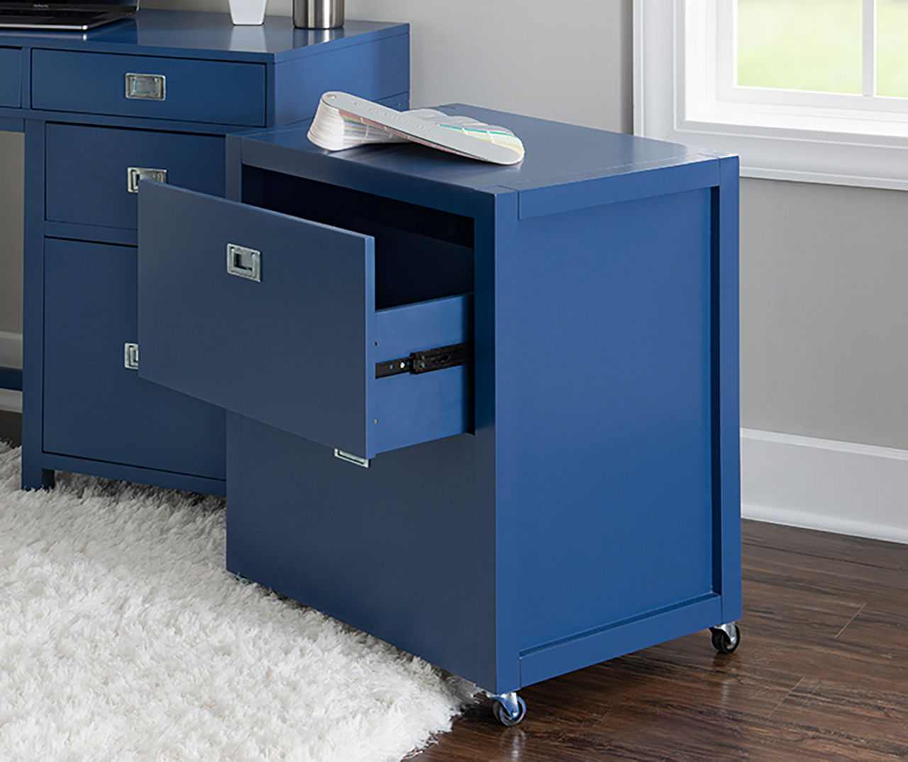 TWO DRAWER SERVICE CART BLUE MSC2-BL