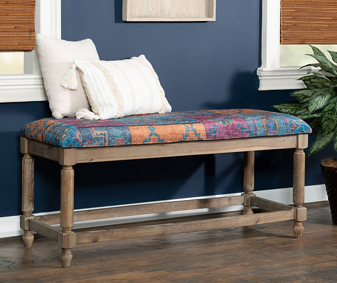 Moroccan deals upholstered bench