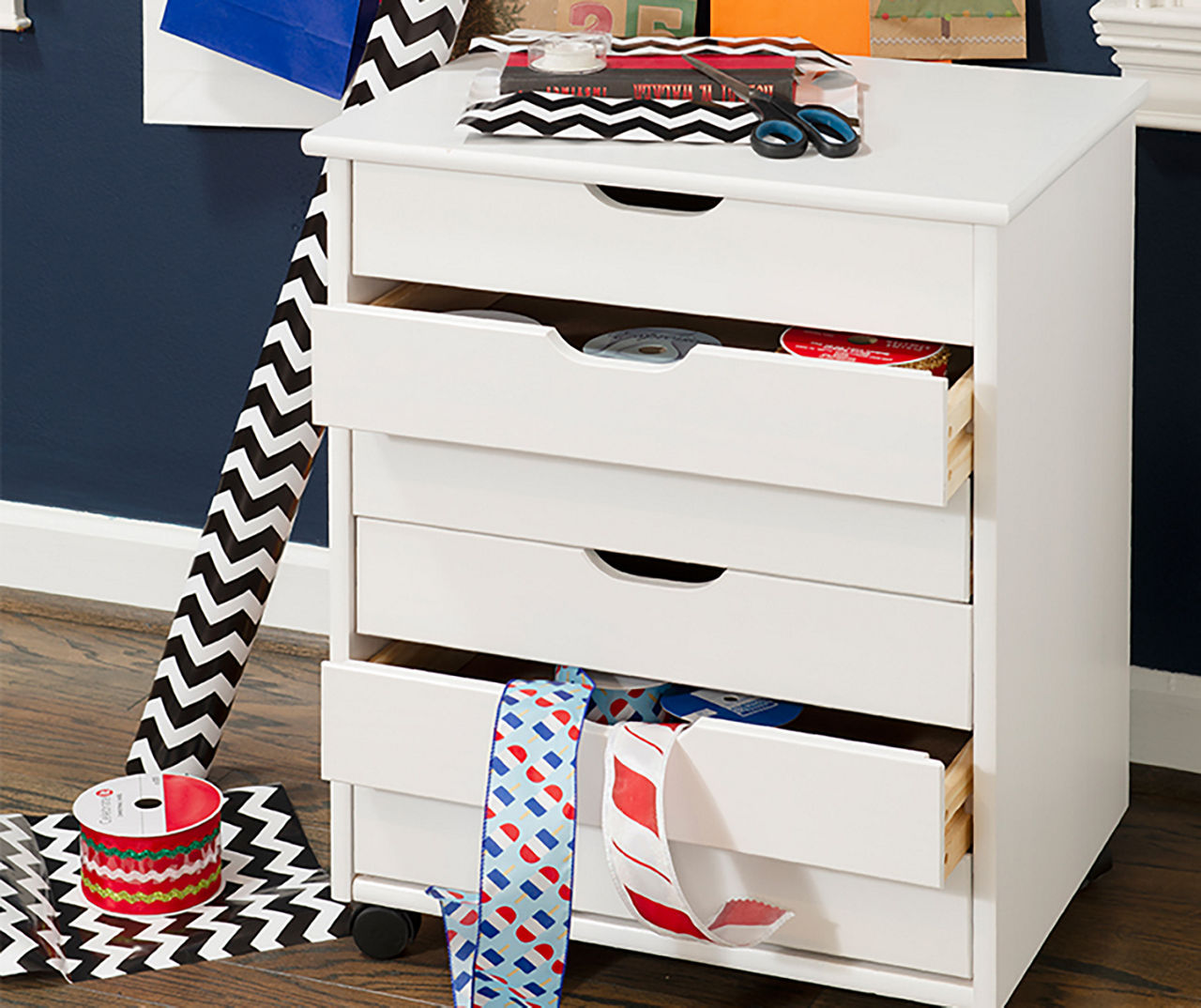 Rolling Cart Storage with 1 Fabric Drawer – Crescent Creative