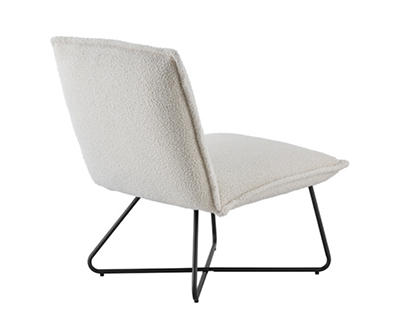 Aalyazia White Sherpa Accent Chair - Big Lots