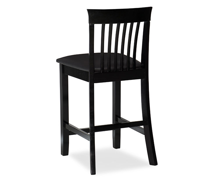 Kane Black Upholstered Vinyl Padded Craftsman Counter Stool