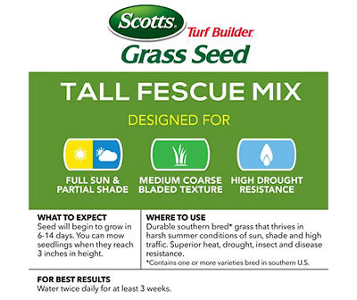 Turf Builder Grass Seed Tall Fescue Mix, 20 lbs.