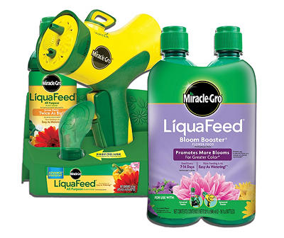 LiquaFeed 4-Piece All Purpose Plant Food Advance Starter Kit & Bloom Booster Flower Food Bundle