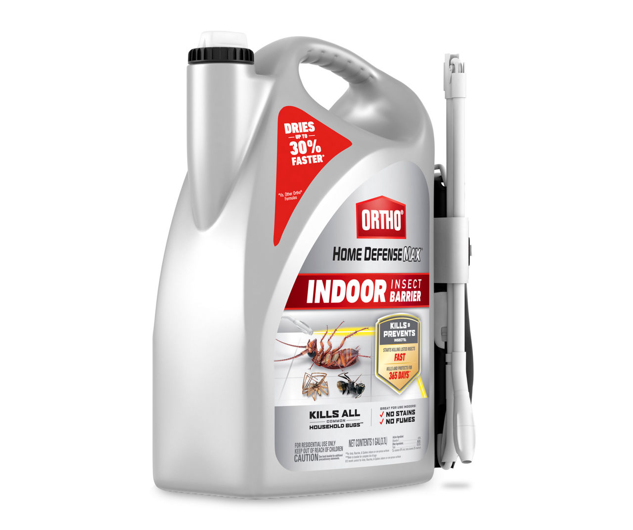 Home Defense Max Indoor Insect Barrier With Extended Reach Comfort Wand, 1 Gal.