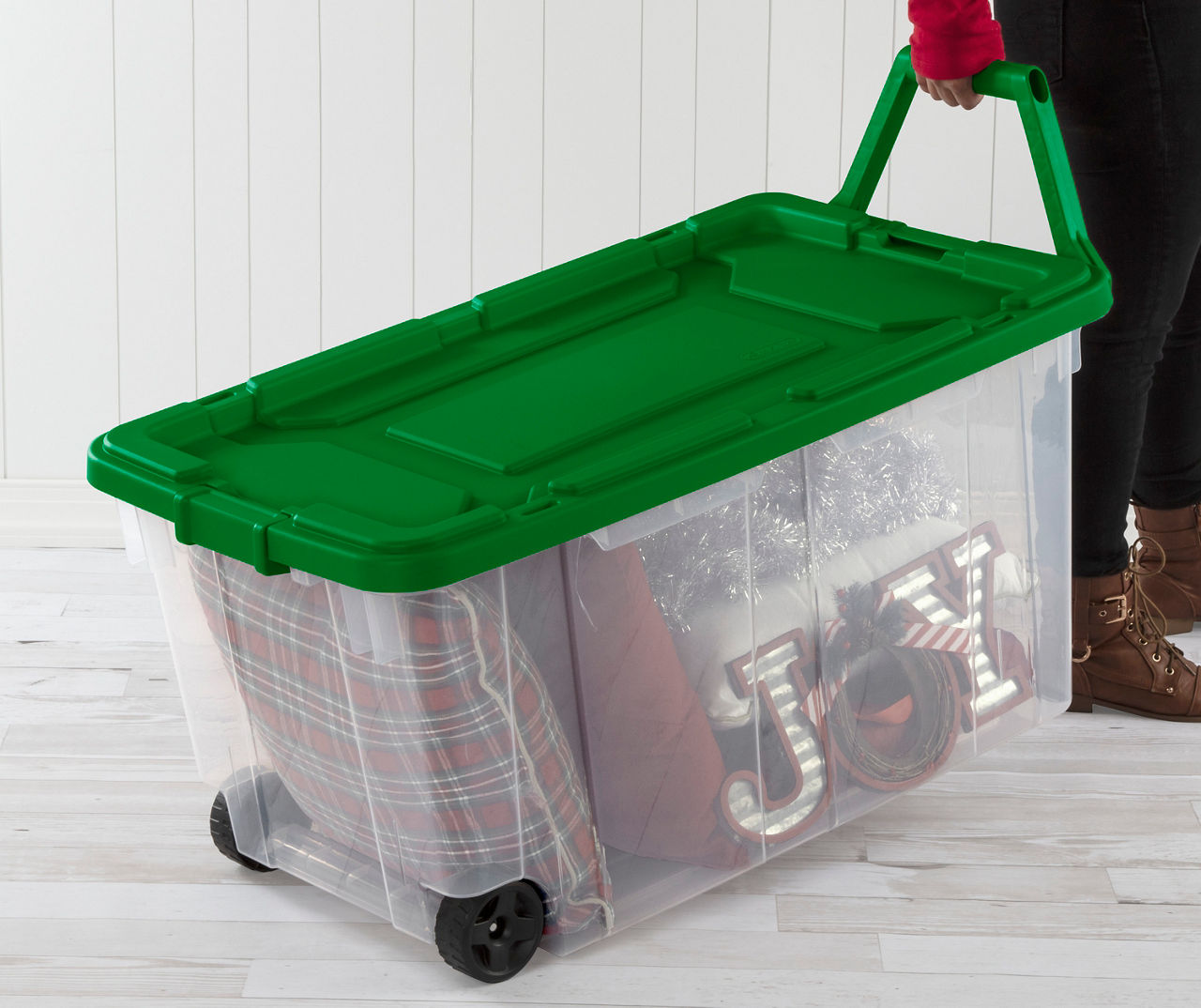 Sterilite Green 160-Quart Wheeled Latch Tote with Handle | Big Lots