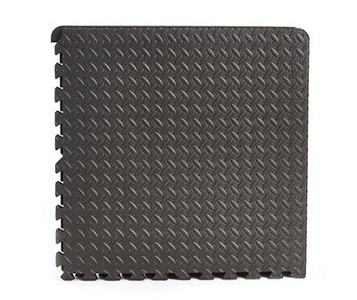 Black Connect-A-Mat Gym Tile, 4-Pack