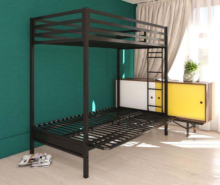 Atwater Living DHP Mason Black Metal Twin Over Futon Bunk Bed Big Lots