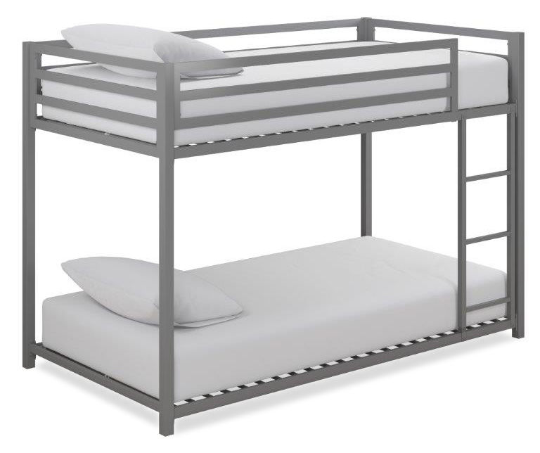 Atwater Living DHP Mason Silver Metal Twin Over Twin Bunk Bed Big Lots