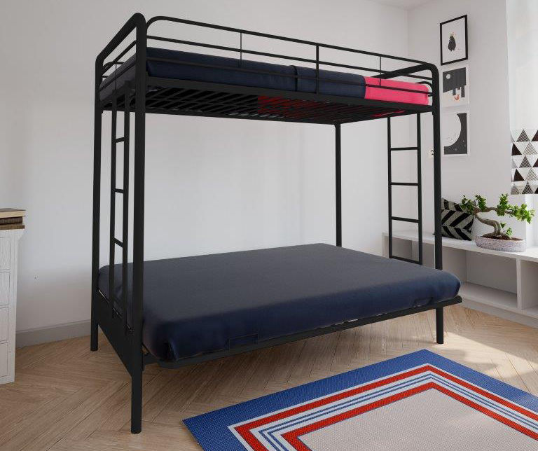 DHP DHP Black Metal Twin Over Futon Bunk Bed Big Lots