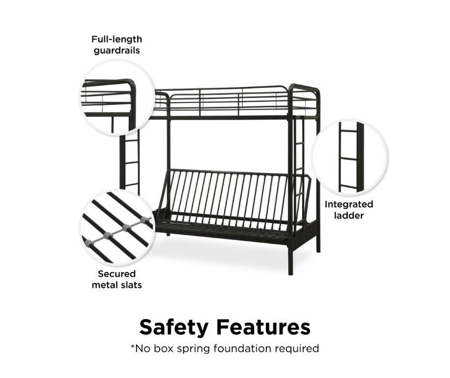 Bunk bed with futon deals big lots