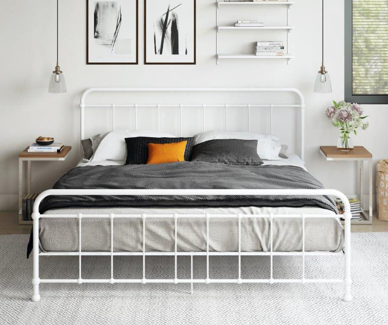 NORDLI Bed frame with storage, white, Queen - IKEA