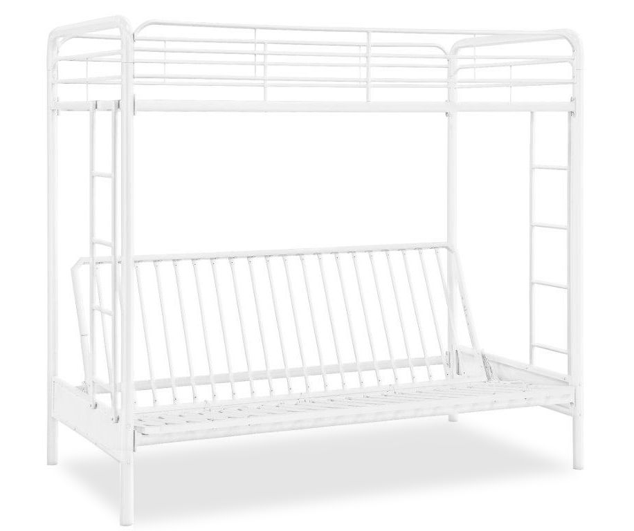 Dhp White Twin Over Futon Bunk Bed Big Lots 9113