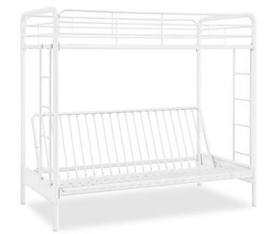 White Twin-Over-Futon Bunk Bed
