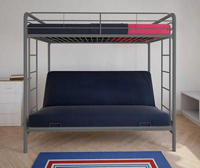 Silver Twin-Over-Futon Bunk Bed
