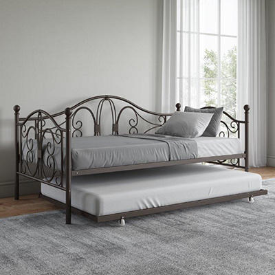 DHP Bradford Bronze Metal Twin Daybed & Trundle