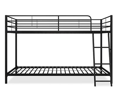 DHP Bloor Black Small Space Twin-Over-Twin Bunk Bed
