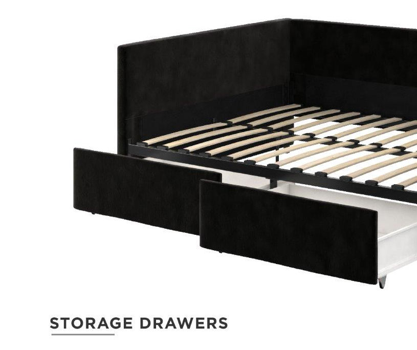 Atwater Living DHP Tallie Black Full Urban Daybed With Storage Big Lots