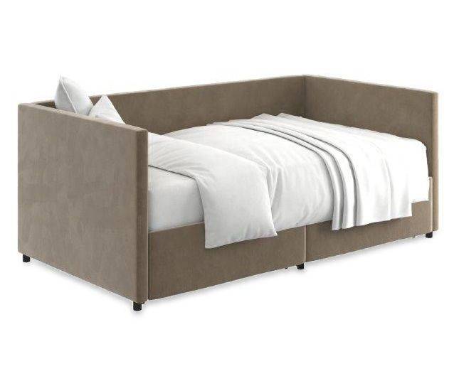 DHP Tallie Tan Twin Urban Daybed With Storage