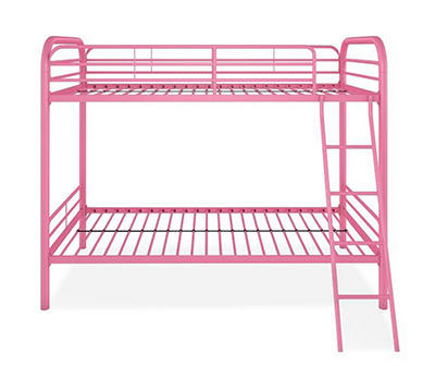 DHP Eeva Pink Metal Twin-Over Twin Bunk Bed
