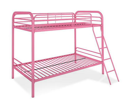 DHP Eeva Pink Metal Twin-Over Twin Bunk Bed