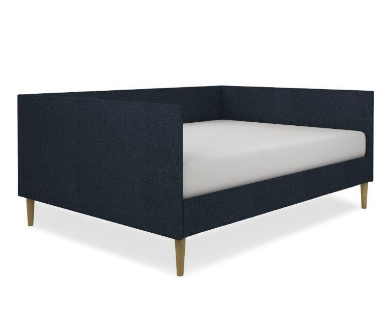 DHP Francis Blue Linen Mid-Century Full Daybed