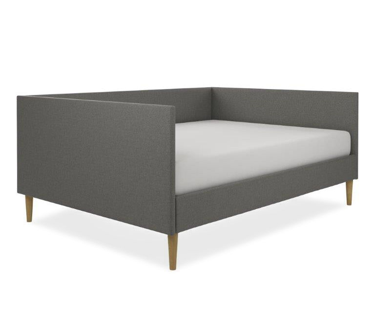 DHP Francis Gray Linen Mid-Century Full Daybed