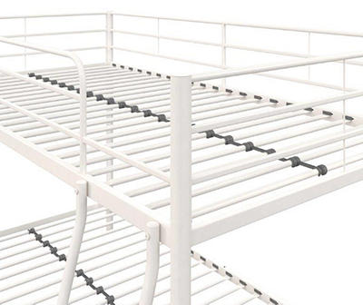 DHP Bloor White Metal Twin-Over-Twin Bunk Bed