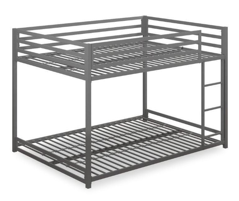DHP Mason Silver Metal Full-Over-Full Bunk Bed