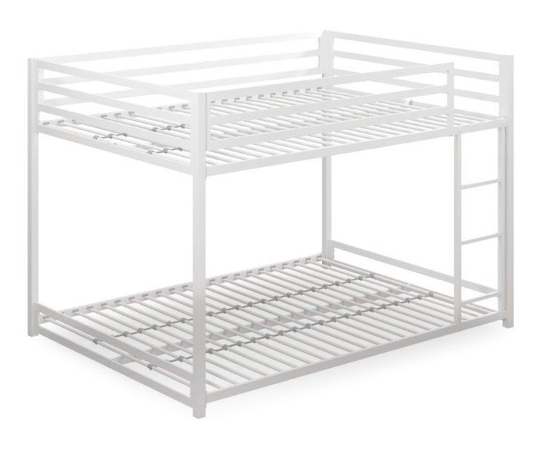DHP Mason White Metal Full-Over-Full Bunk Bed