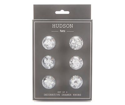 Hudson Home Clear Bubble Drawer Knobs, 6-Pack