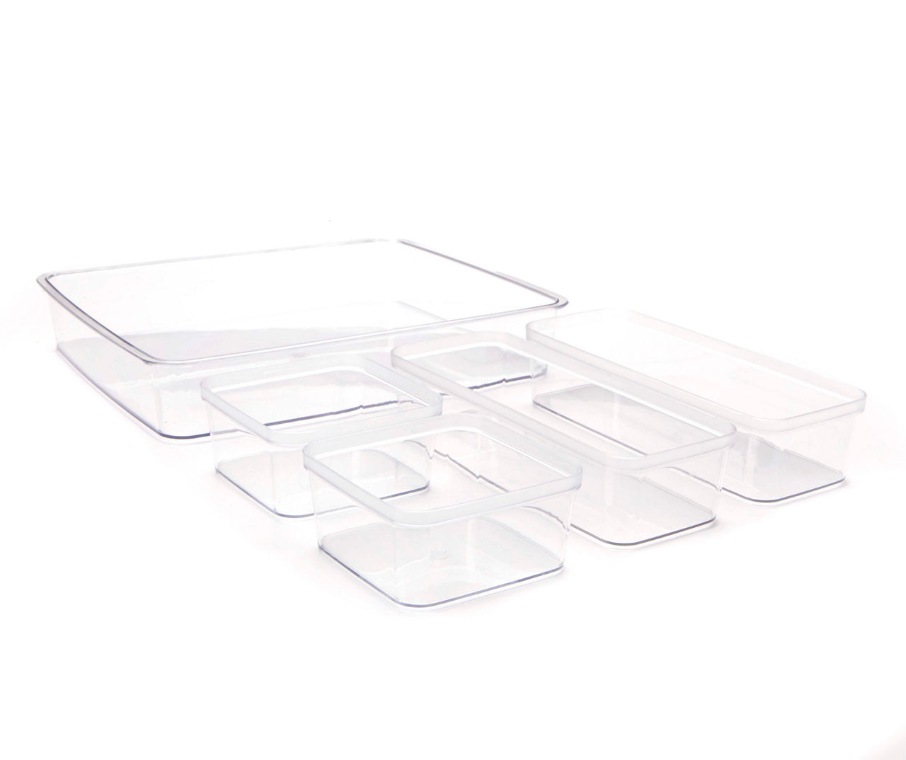Hudgan 8 Pack Clear Plastic Drawer Organizer Bins Set, Stackable Cutlery  Storage Bins Trays for Organizing Kitchen Supplies, Bathroom Supplies,  Office Supplies, Crafts, Gadgets, Cabinet Supplies - Yahoo Shopping