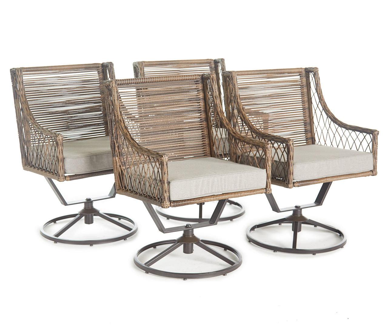 Outdoor dining with online swivel chairs