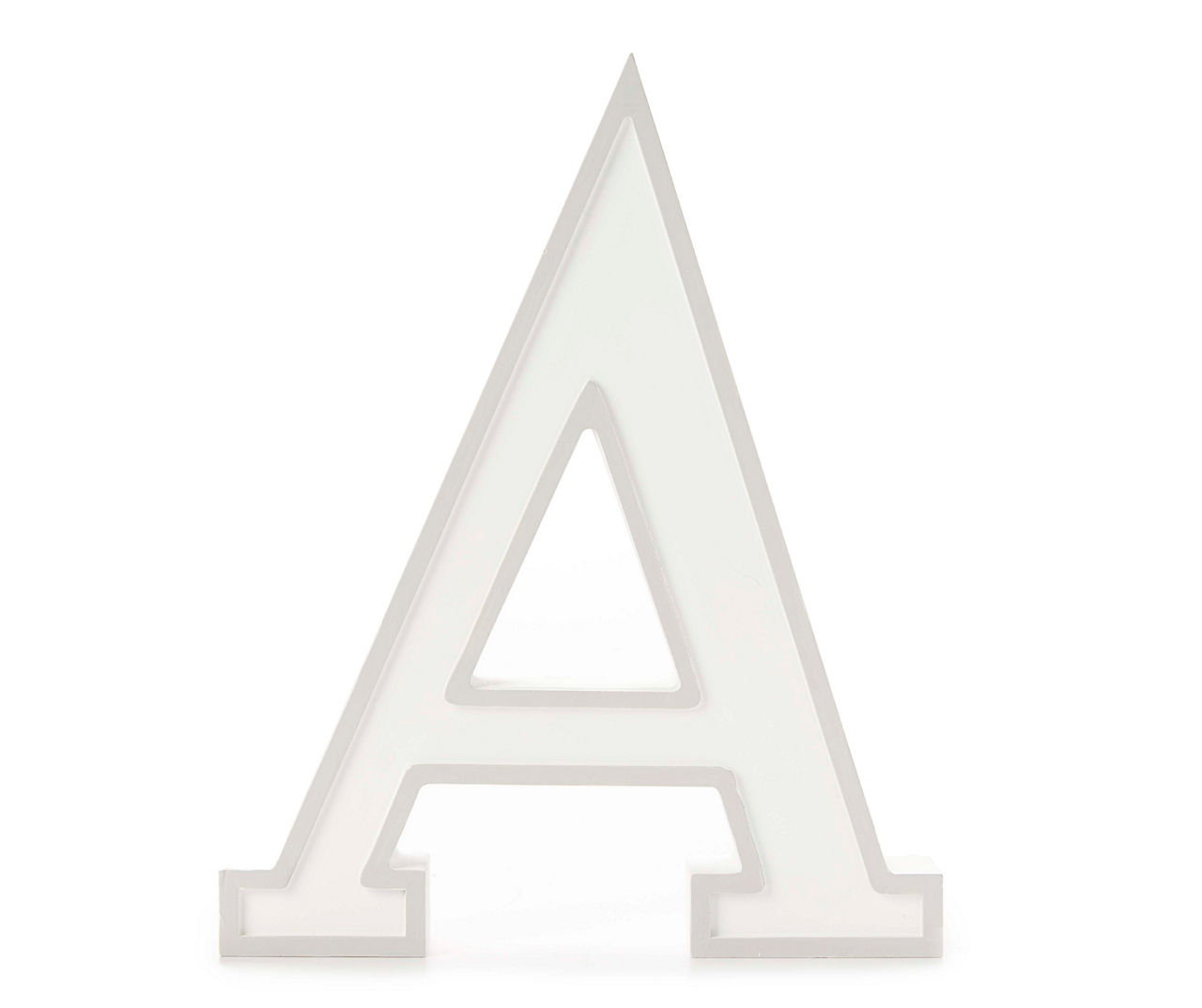 "A" Monogram Gray Wash Tabletop Letter Plaque