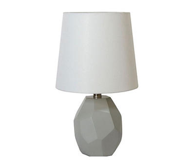 Cool Gray Geometric Table Lamp