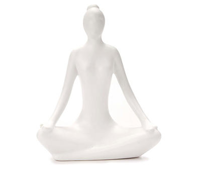 White Hands Down & Apart Meditation Decorative Figure