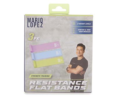 Mario Lopez Fitness 3-Piece Flat Resistance Bands Set