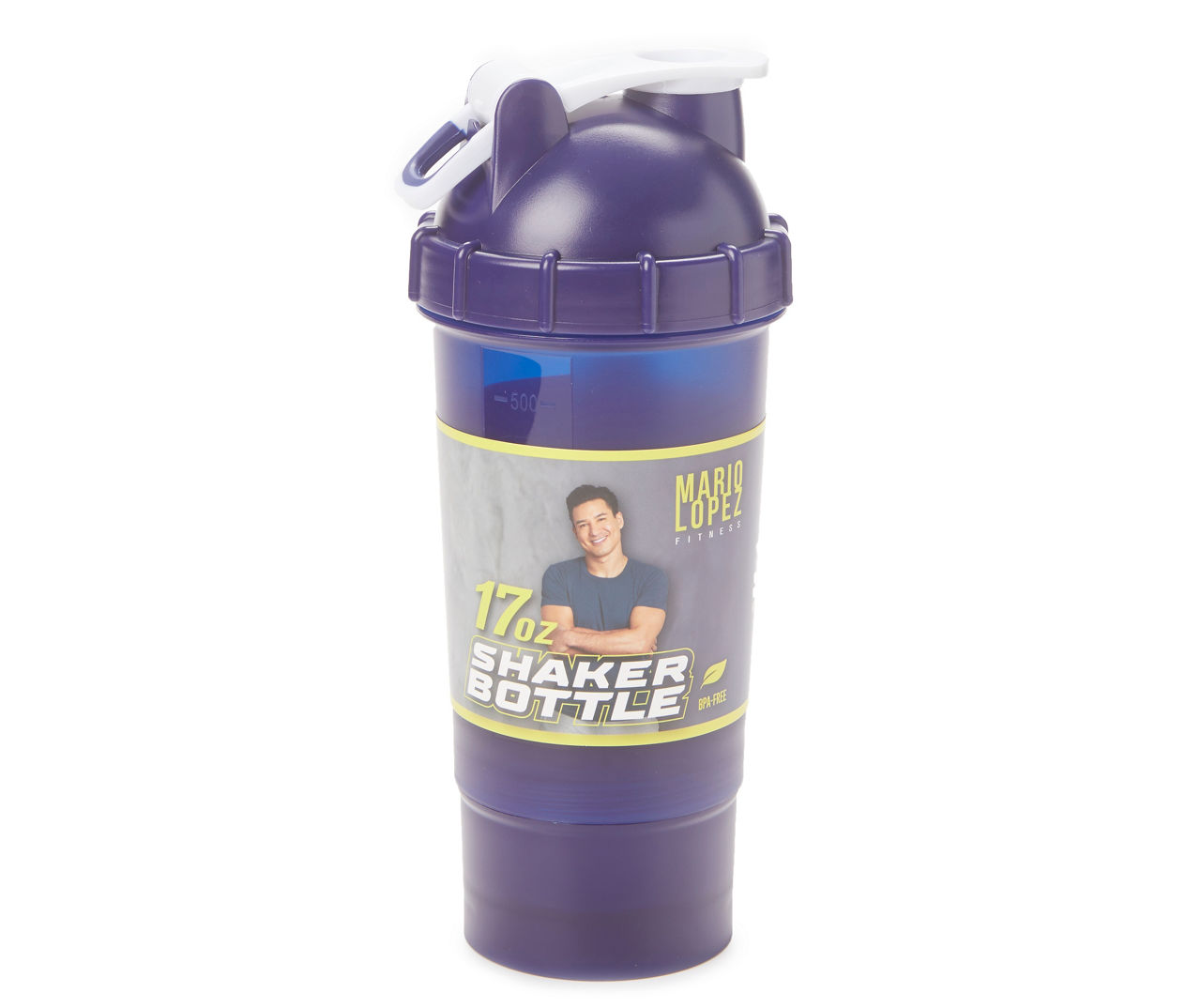 Mario Lopez Fitness Blue Shaker Bottle, 17 oz.