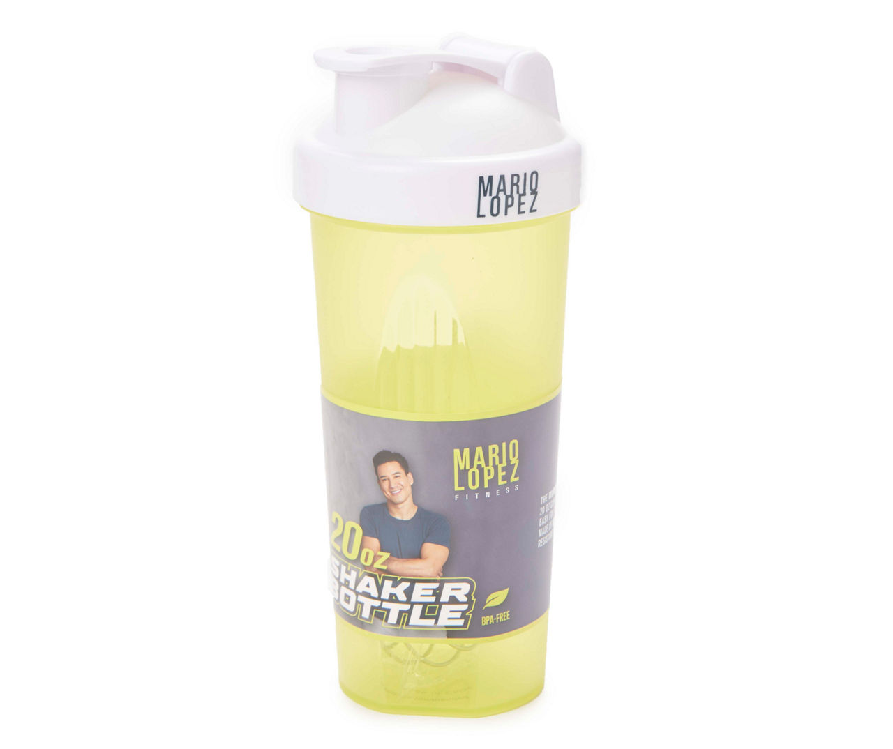 Mario Lopez Fitness Green Shaker Bottle, 20 oz.