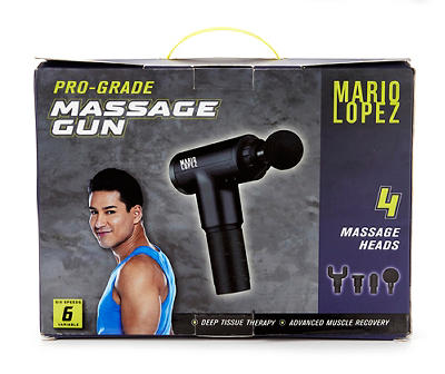 Mario Lopez Fitness Black Pro-Grade Massage Gun