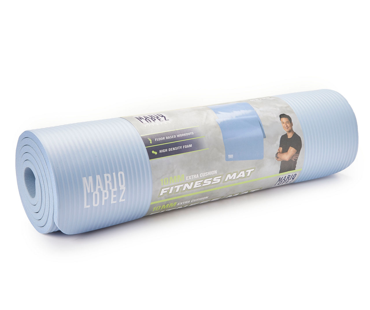 Mario Lopez Fitness Light Blue 10 mm Fitness Mat Big Lots