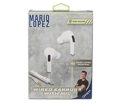 Mario Lopez Fitness Wired Earbuds with Mic