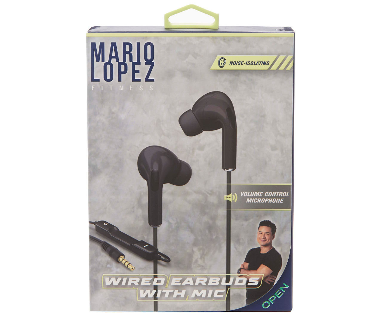 Mario Lopez Fitness Black Wired Earbuds With Mic
