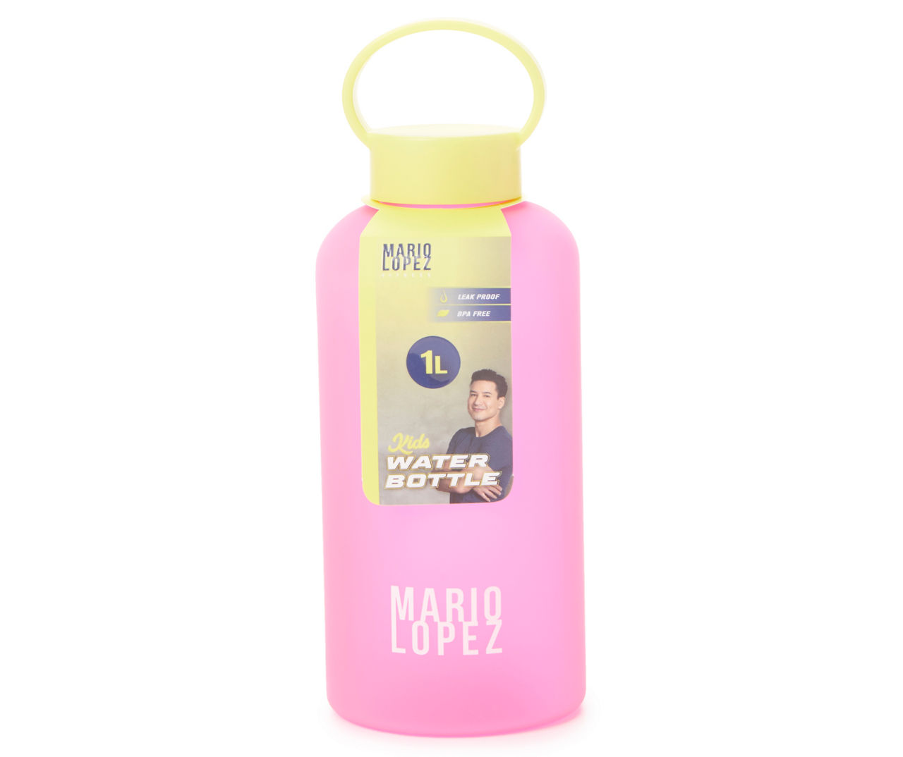 Mario Lopez Fitness Pink Kids' Water Bottle, 1 Liter