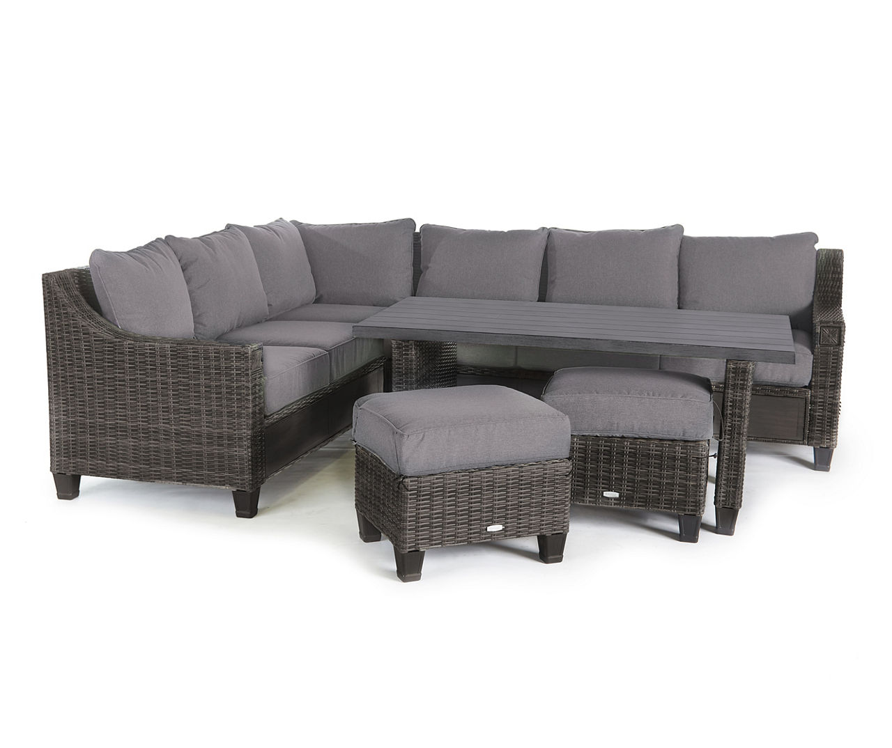 Dekking Verhandeling hurken Broyhill Broyhill Sandpointe Sectional, Ottoman & Table All-Weather Wicker  Cushioned Patio Seating Set | Big Lots