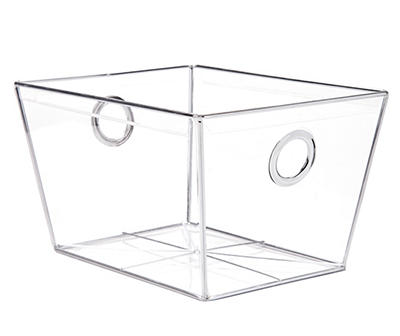 Clear Storage Box With Silver Grommets, (13