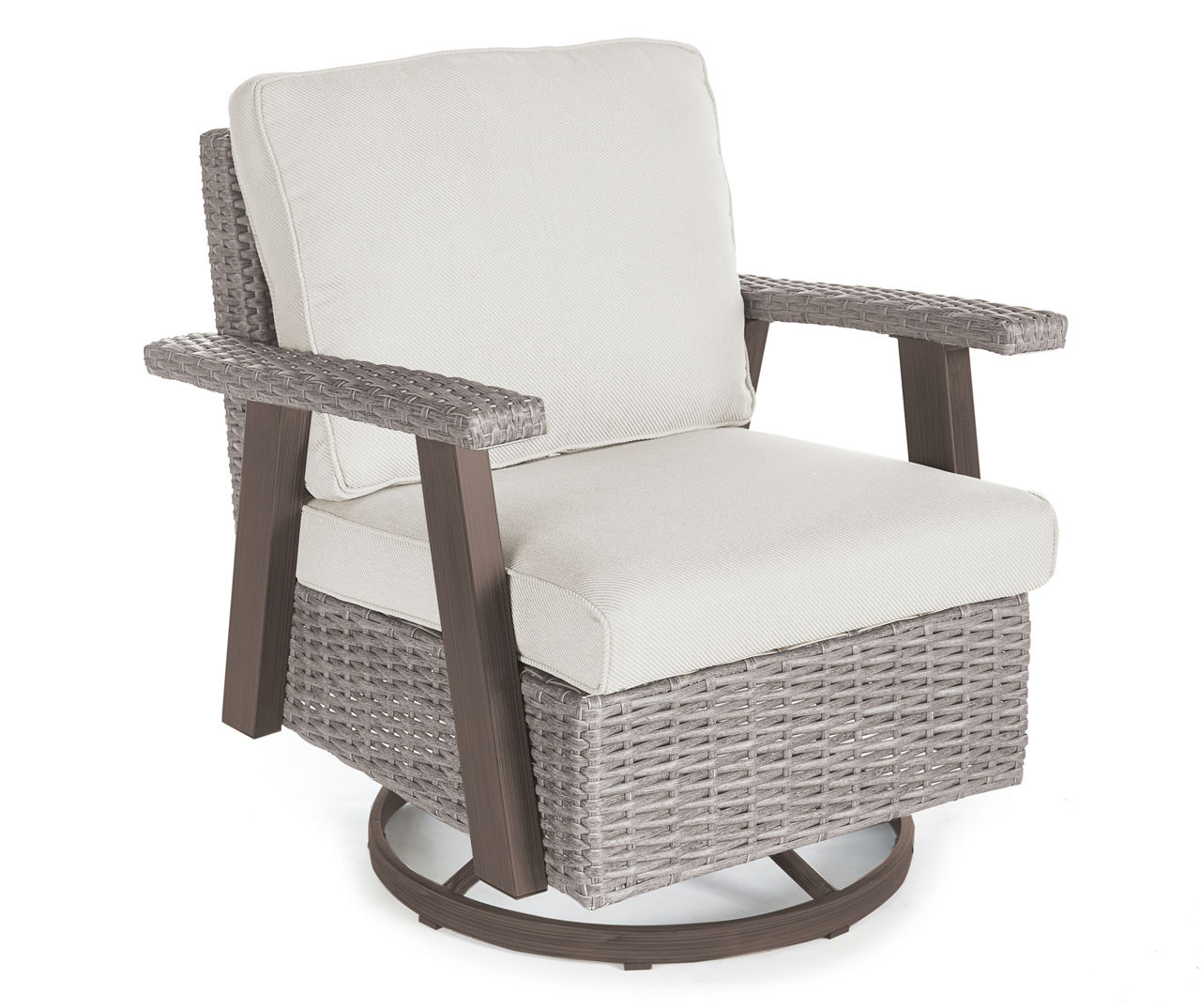 Broyhill Asheville 3 Piece Cushioned Patio Glider Chair Side Table Set Big Lots