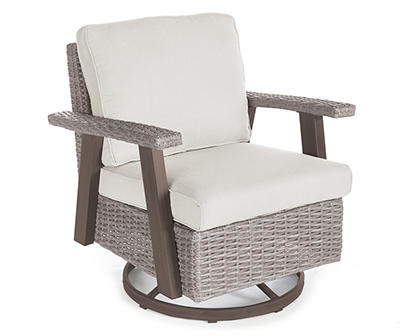 Asheville 3-Piece Cushioned Patio Glider Chair & Side Table Set