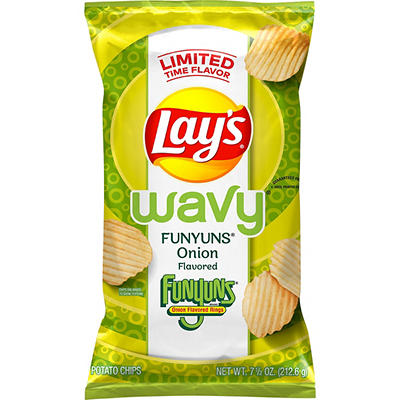Lay's Wavy Funyuns Onion Flavored Potato Chips 7.5 oz
