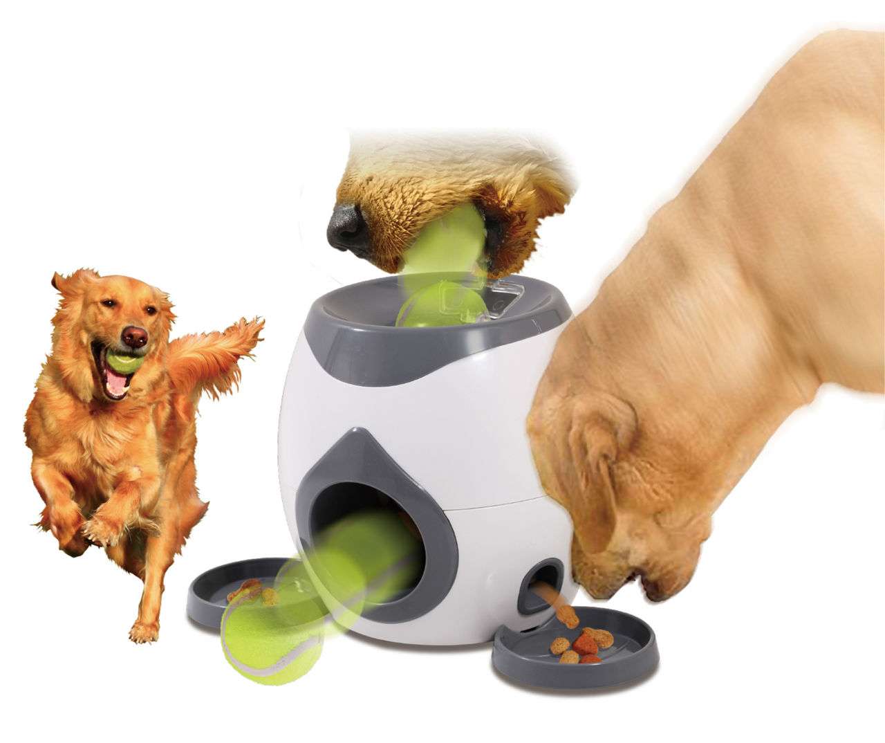 Kiplyki Wholesale Dog Slow Feeder Toy Tennis Ball Thrower Food Rewarded  Machine Training Pet Toy 